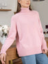 'Scarlett' Ribbed Knit Turtleneck Sweater - Celes Fashion